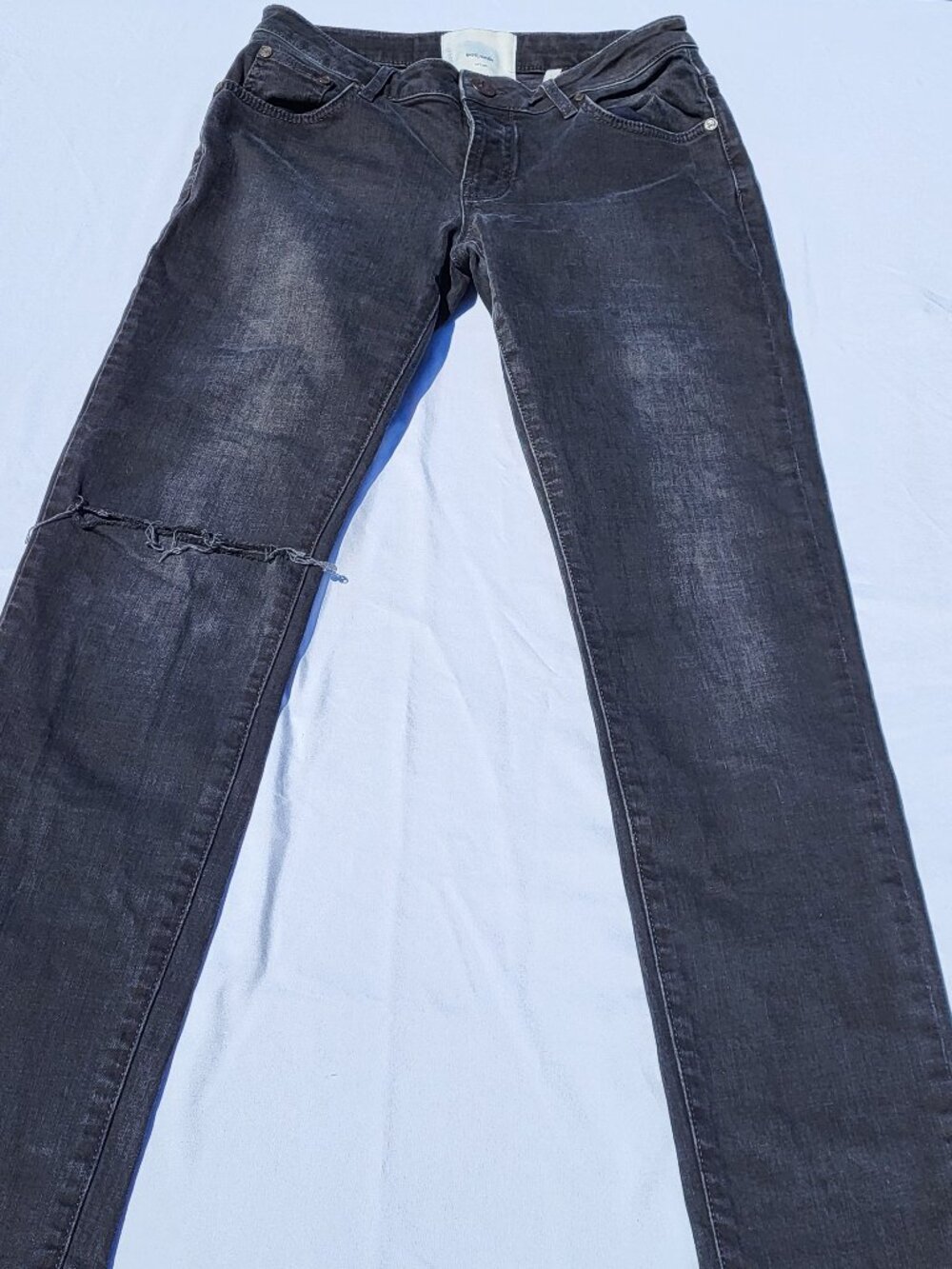 One Teaspoon Jeans Women's 25 Black Button Closure Distressed Preppy Streetwear
